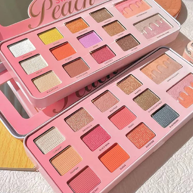 Biya Sweet Peach 12 Color Highlighter Shimmer Eyeshadow Palette