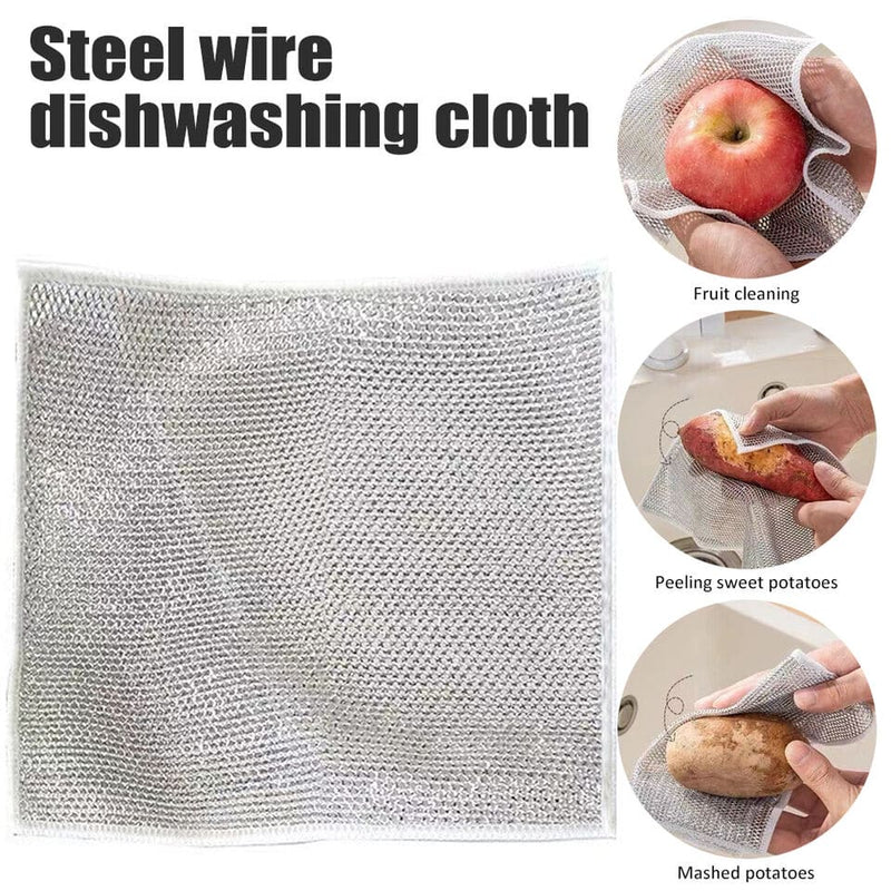 Multipurpose Scrub Shine The Ultimate Wire Dishwasher Non-Scratch Cleaning Cloth Rust Removal Cloth