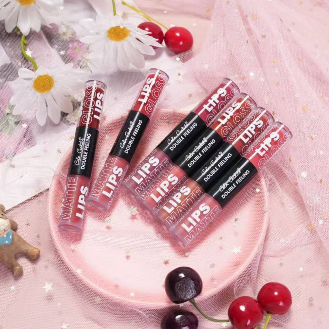 Color Castle 2in1 Matte Double Feeling Waterproof Lipgloss 6Pcs Set