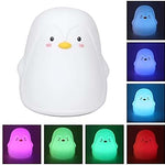 Cute Penguin LED Night Light Bedroom Lamp USB Charging