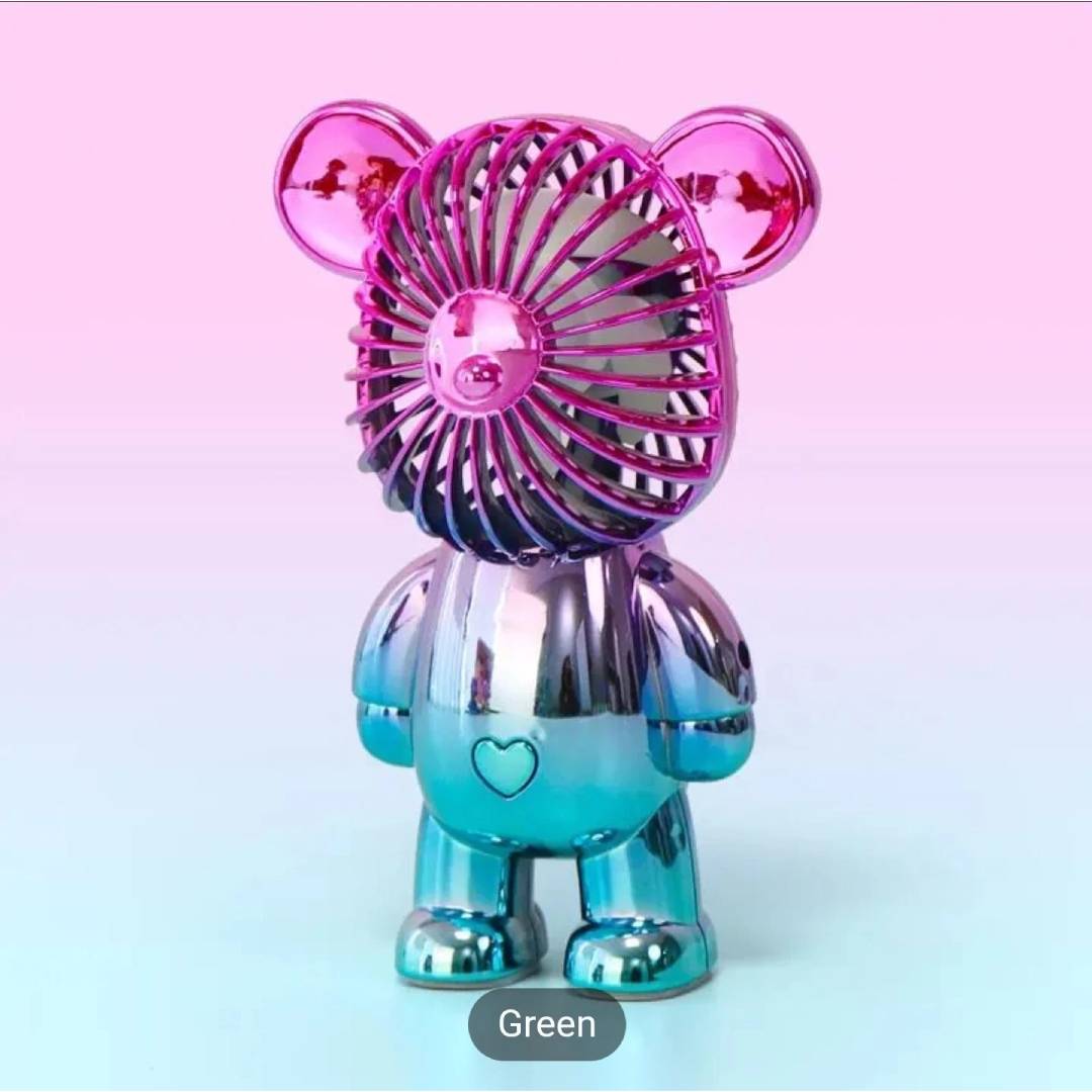 Cute Bear Shape USB Rechargeable Mini Hand Fan