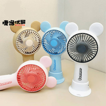 Cute Mini Portable USB Rechargeable Hand Fan Random Design