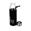 My Bottle Glass Water Bottle with Steel Cap And Cover Bag 550ml