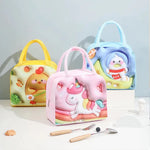 3D Thermal Lunch Bag Cartoon Large Capacity Lunch Bag with Foil Insulation Waterproof