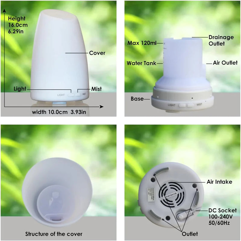 Aroma Diffuser Humidifier With Night Lamp