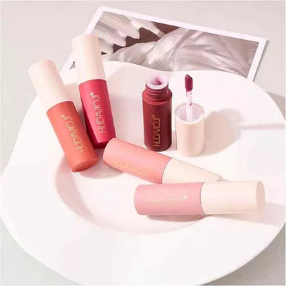 Hudamoji Mini Matte Velvet Long Lasting Lip Gloss 12Pcs Set