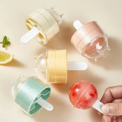 Popsicles Ice Ball Mold Easy Demolding Lollipop Ice Ball Making Mold Pack Of 4