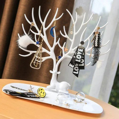 Little Deer Tree Earrings Necklace Ring Pendant Bracelet Jewelry Display Stand Holder Organizer