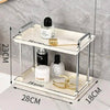 Double Layer Luxury Acrylic Shelf With Aluminum Rod Storage Rack Desktop Tray Storage Rack Desktop Rack Bathroom Organizer