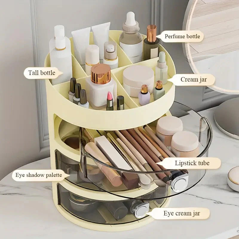 Desktop 3 Layer Drawer Jewellery And Cosmetics Organizer