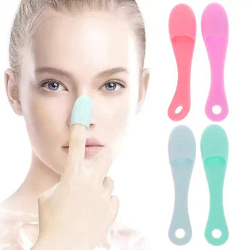 Soft Silicone Bristles Nose Pore Massager Nose Scrubbing Facial Cleaning Brush