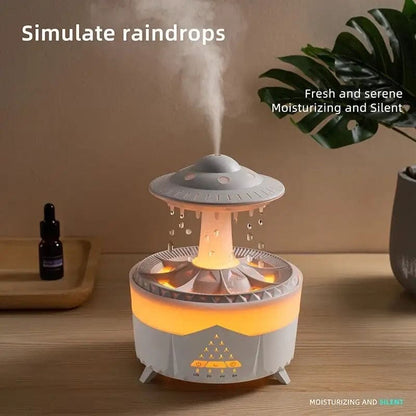 Rain Drop Mushroom Humidifier Ultrasonic RC Atomization Air Freshener With Night Light