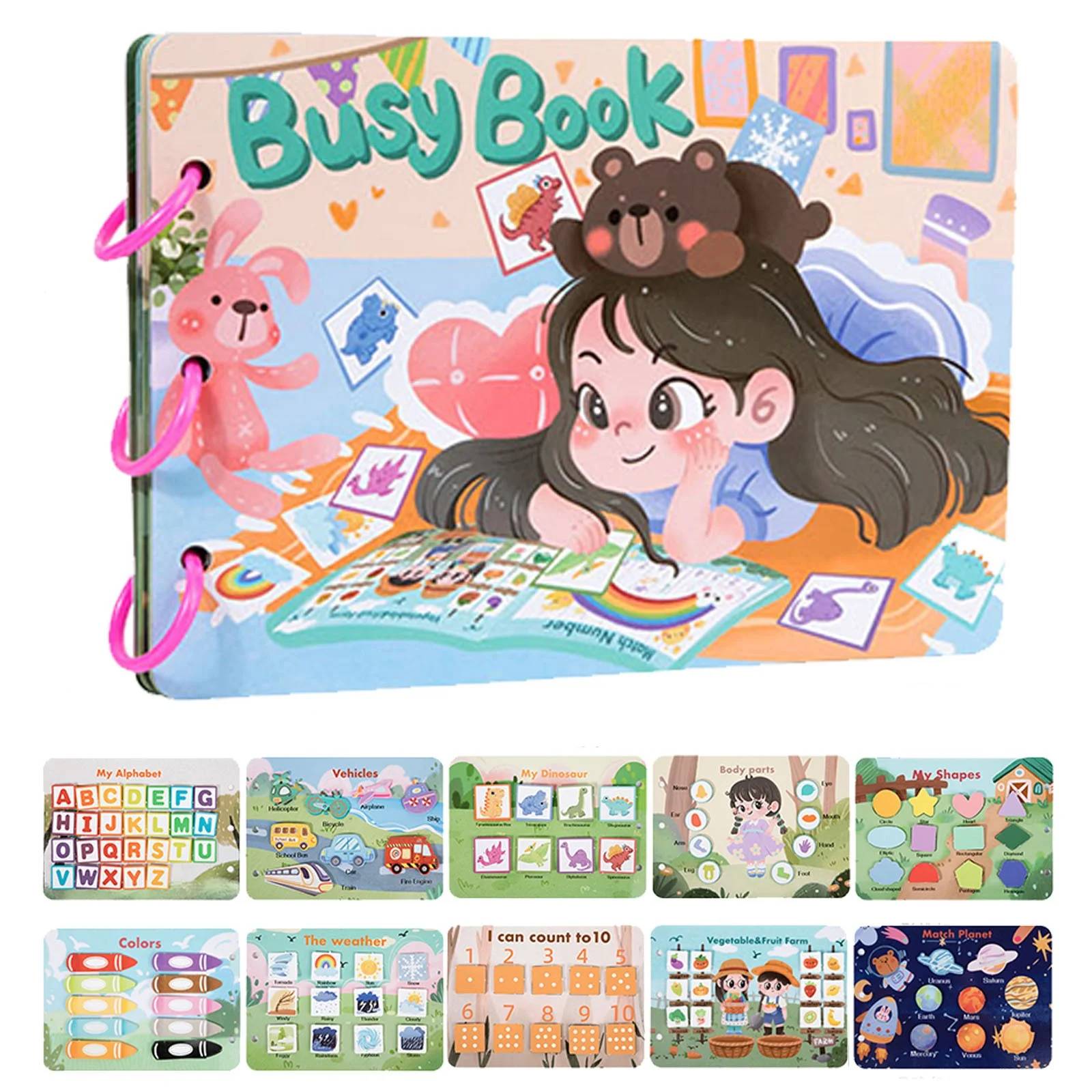 Early Childhood Quiet Book – Montessori-Inspired Learning Toy for Toddlers Kids Learning Book