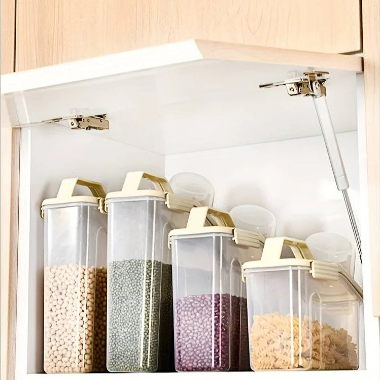 Food Storage Container With Pouring Spout And Measuring Cup Lid Food Storage Jar