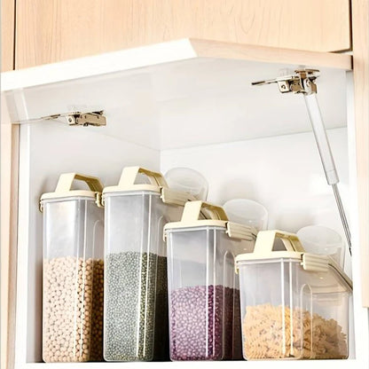 Food Storage Container With Pouring Spout And Measuring Cup Lid Food Storage Jar