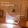 Mini Foldable Slim USB Led Lamp And Fan Dormitory Hanging Dual Purpose Fan