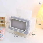 2in1 Creative Retro TV Tissue Box Organizer With Phone Stand