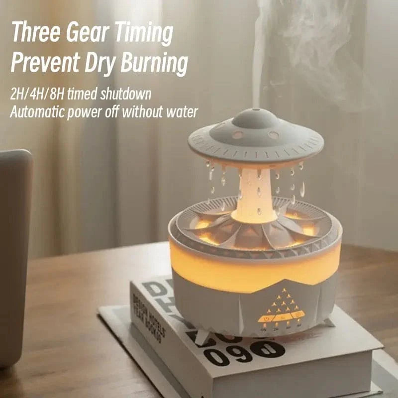 Rain Drop Mushroom Humidifier Ultrasonic RC Atomization Air Freshener With Night Light