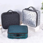 Professional Multifunctional Portable Square Partition Makeup Cosmetic Bag Organizer Traveling Storage Box