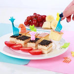 Mini Cartoon Animal Fruity Forks Reusable 50Pcs Set