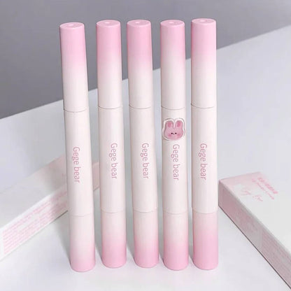 Gege Bear Cushion Gloss Lip Powder Cream Matte Lip Gloss 4Pcs Set