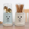 Cutlery Holder With Cover Chopsticks Fork Spoon Storage Box