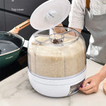 360 Rotating Multi Grain Automatic Storage Dispenser Acrylic Material 10kg