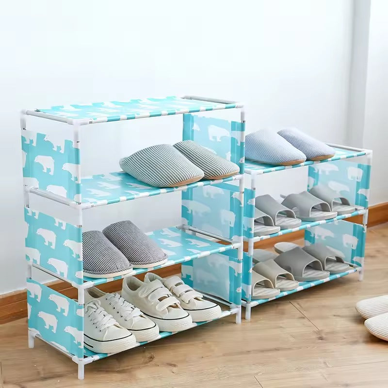 5 Layer Non Woven Fabric Oxford Shoe Rack Shoe Shelf Organizer