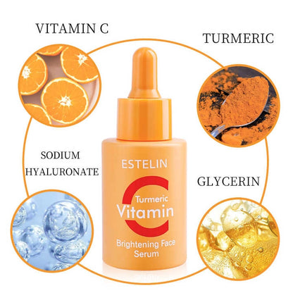 Estelin Vitamin C Turmeric Brightening Face Serum