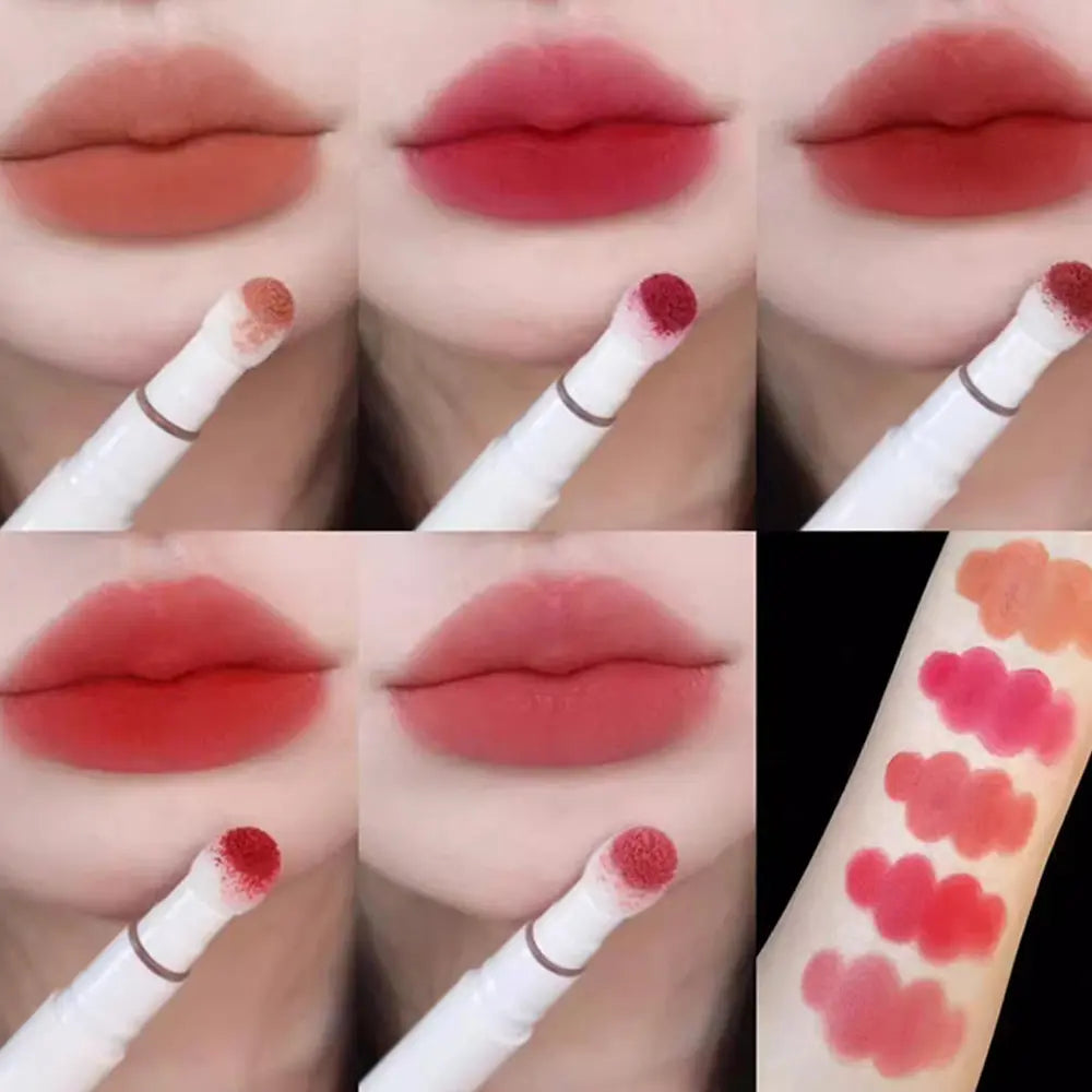Gege Bear Cushion Gloss Lip Powder Cream Matte Lip Gloss 4Pcs Set