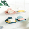 Wall Mounted Cute Cloud Shape Soap Holder Removable Drain Soap Tray