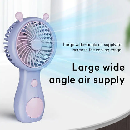 Portable Handheld Cute Mini Snail Rechargeable Fan