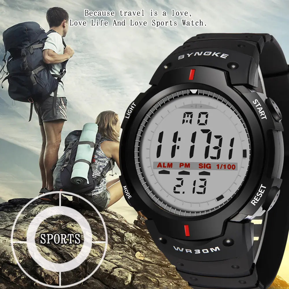 SYNOKE Sport Digital Wrist Watch With Cool Features And Silicon Strap