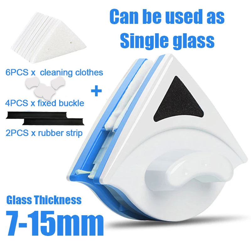 Double Sided Triangle Magnetic Window Cleaner Wiper Cleaning Brush