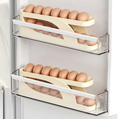 Double Layer Counter Top Automatic Egg Roller Rack Tray Storage Box