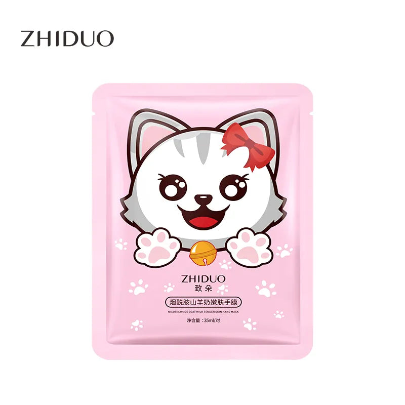 ZHIDUO Moisturizing Goat Milk Skin Hand Mask
