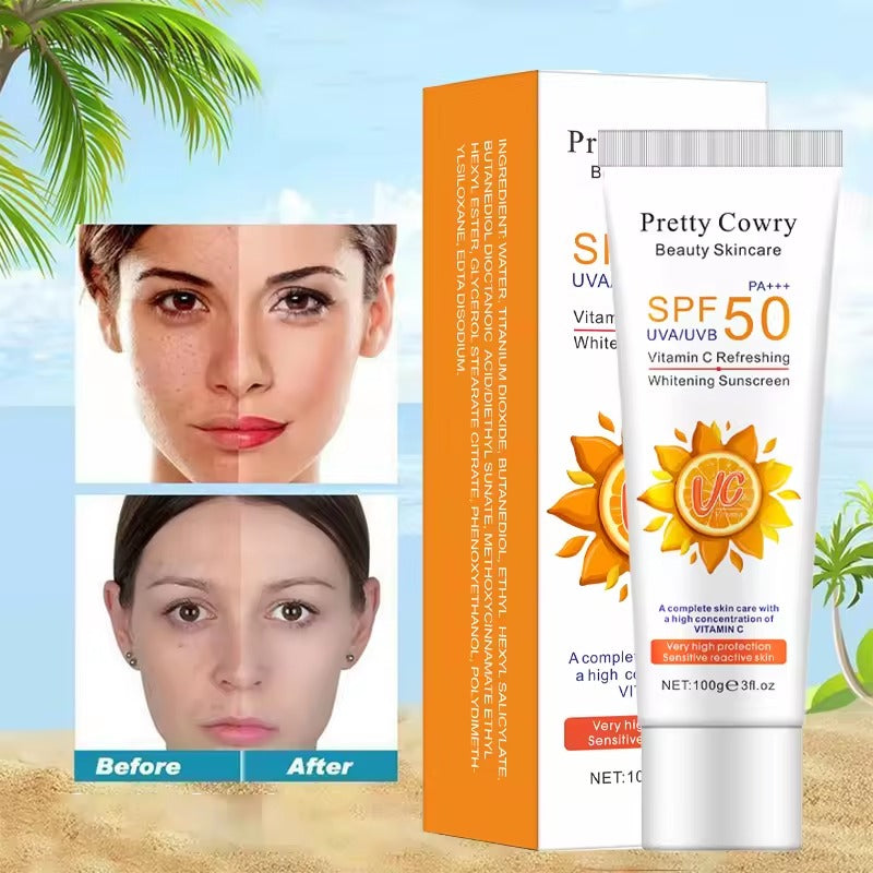 Pretty Cowry Vitamin C Whitening SPF 50 Sunscreen 100g