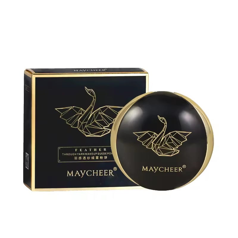 MAYCHEER Feather Through Yarn Makeup Suede Powder Waterproof Oil Control Loose Setting Powder