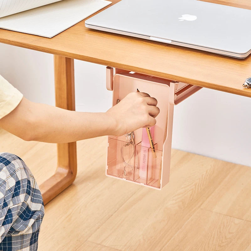 Hidden Under Desk Drawer Storage Box