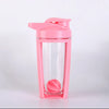 Transparent Glossy Plastic Water Bottle Protein Shaker Bottle Random Color