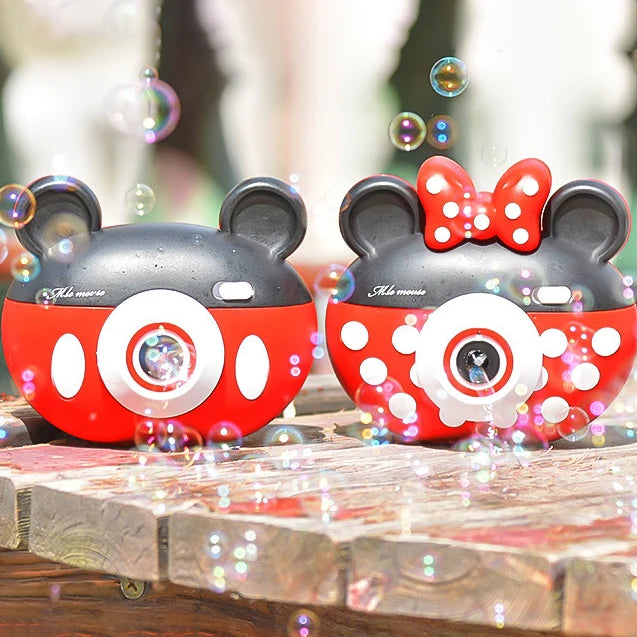 Light Up Toys LED Micky Bubble Machine Mini Mouse Camera Bubble Summer Outdoor Gift Toy Bubble Blower Baby Toys