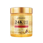 KORMESIC 24K Gold Exfoliating Body Scrub Deep Cleansing Face And Body Skin Natural Whitening Salt Sugar Body Scrub