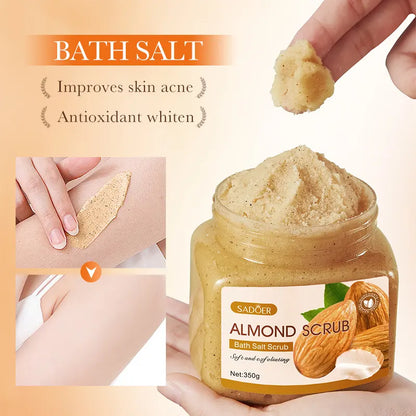 Sadoer Almond Scrub Soft And Exfoliating Bath Salt Scrub 350g