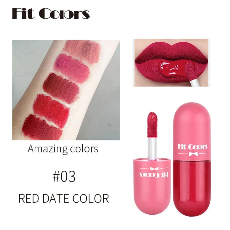 Fit Colors Matte Lip Gloss 5 Pcs box