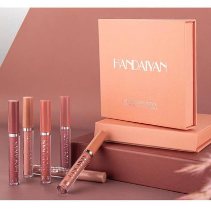 HANDAIYAN Matte Lip Gloss 6Pcs Set&nbsp;