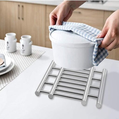 Stainless Steel Expandable Hot Pot Rack Stand for Kitchen Dinning Table