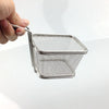 Stainless Steel Mini Square Fry Basket French Fries Holder Fried Food Table Serving