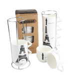 Paris Eiffel Tower Coffee Tea Cups 4in1 Set