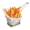 Stainless Steel Mini Square Fry Basket French Fries Holder Fried Food Table Serving