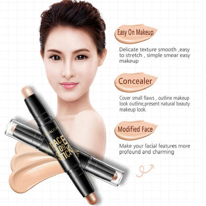 BIOAOUA Brightening Face Stick Double-headed Repair Stick Concealer Light Shadow